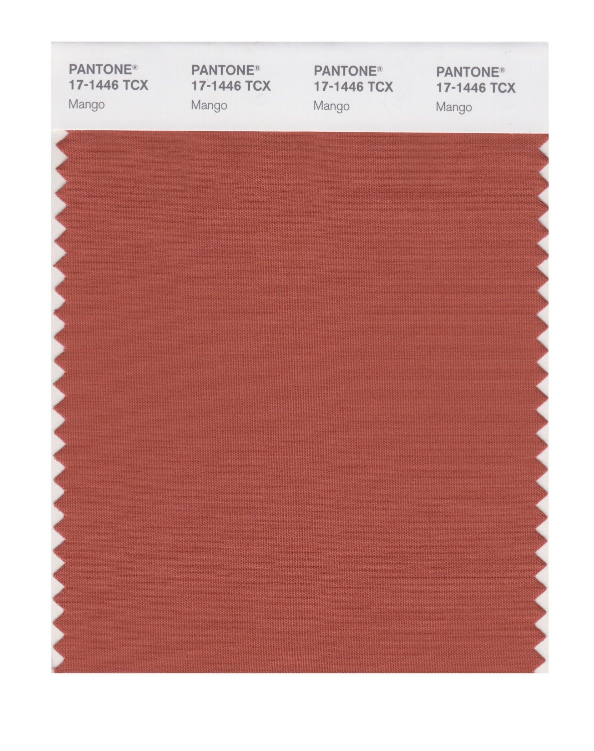 Pantone Cotton Swatch 17-1446 Mango