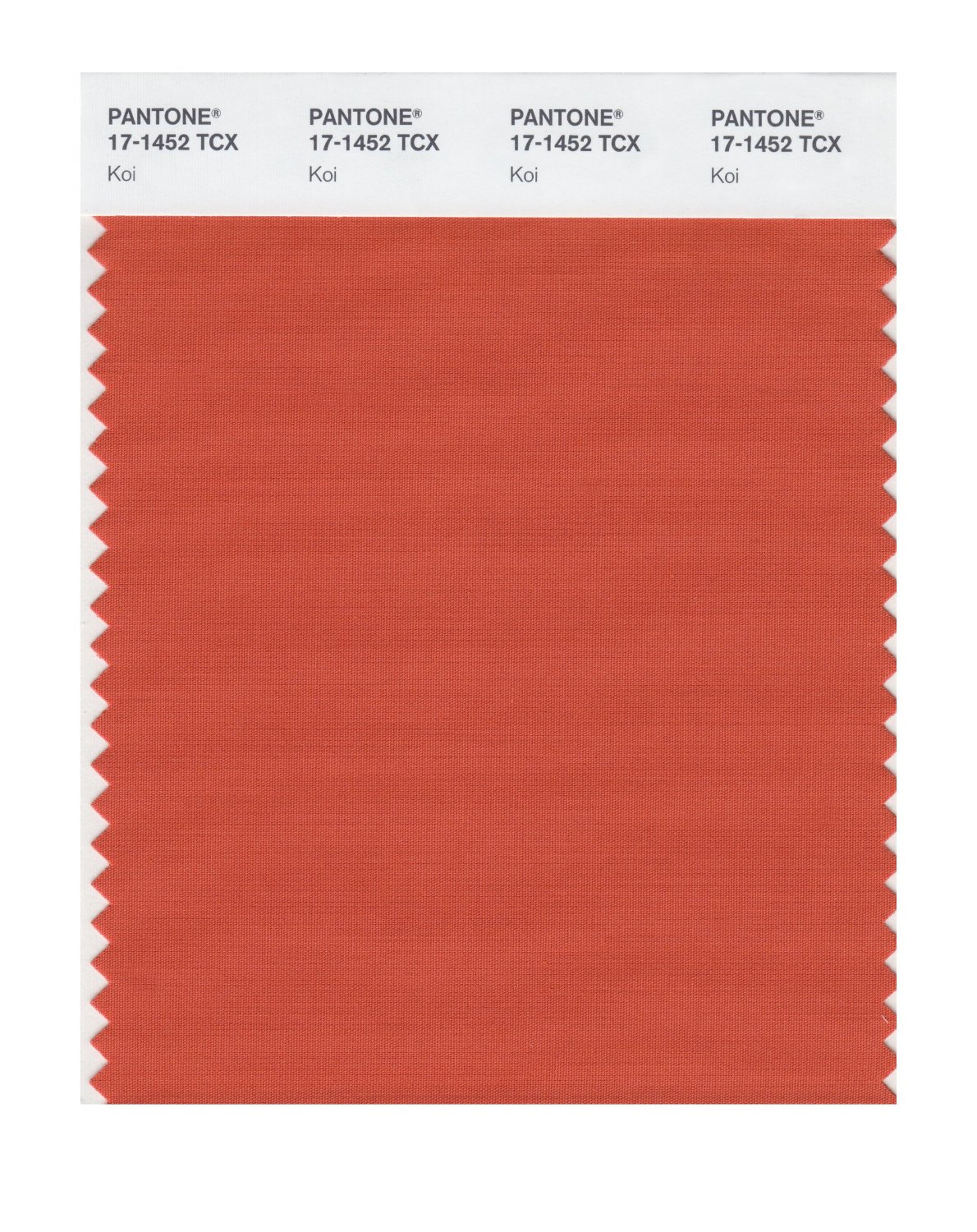 Pantone Cotton Swatch 17-1452 Koi