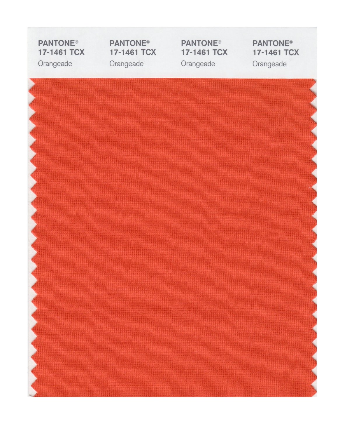 Pantone Cotton Swatch 17-1461 Orangeade