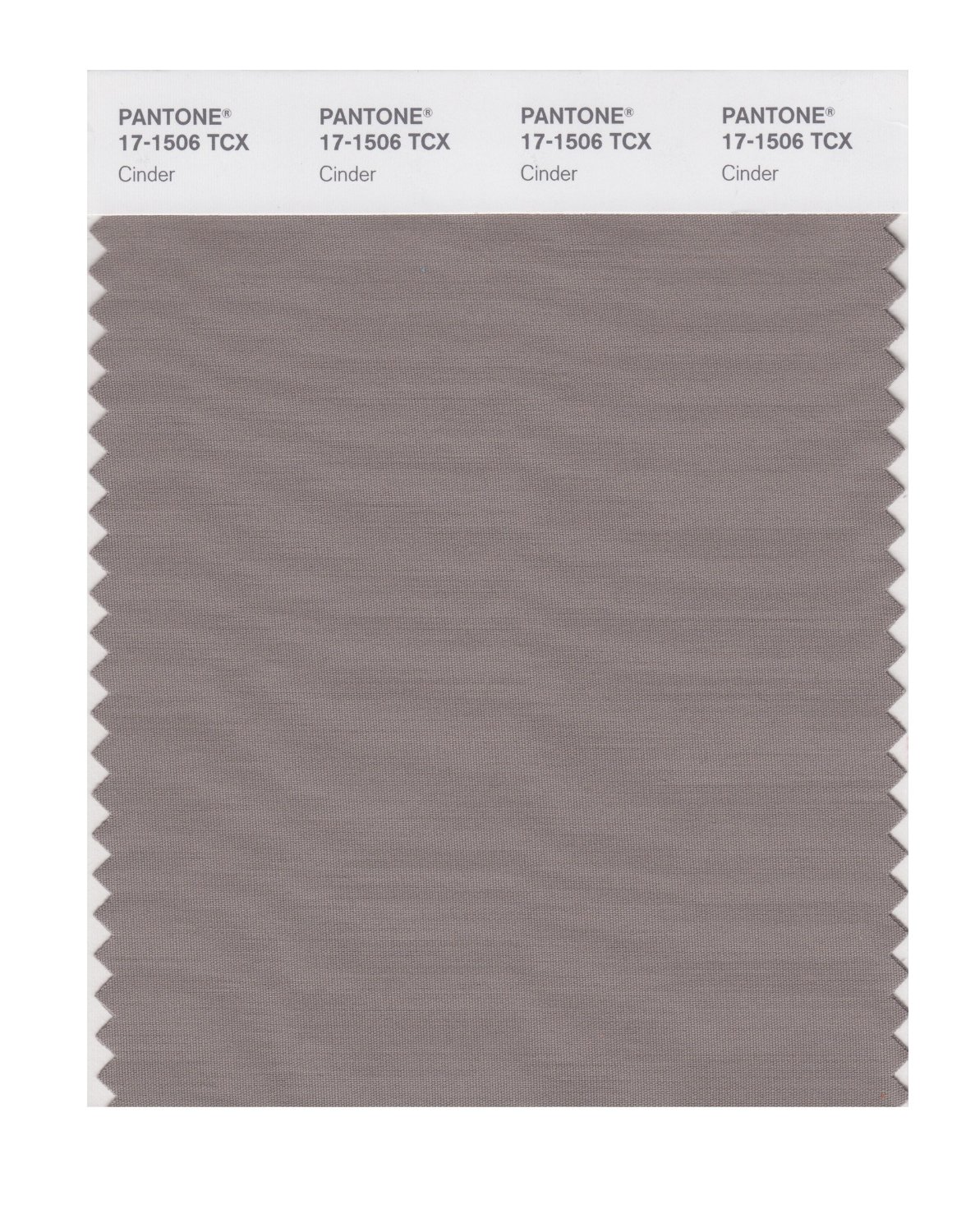 Pantone Cotton Swatch 17-1506 Cinder