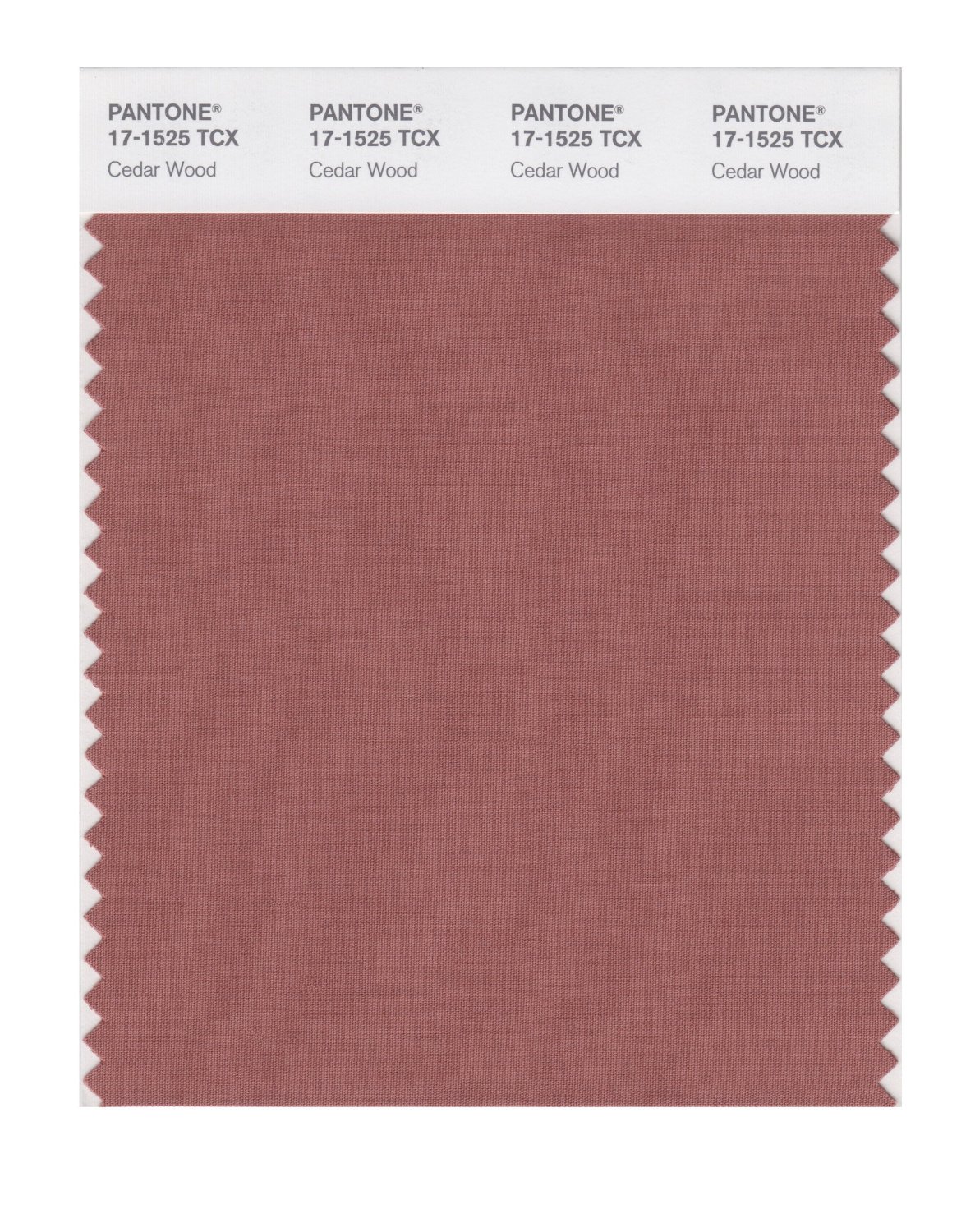 Pantone Cotton Swatch 17-1525 Cedar Wood