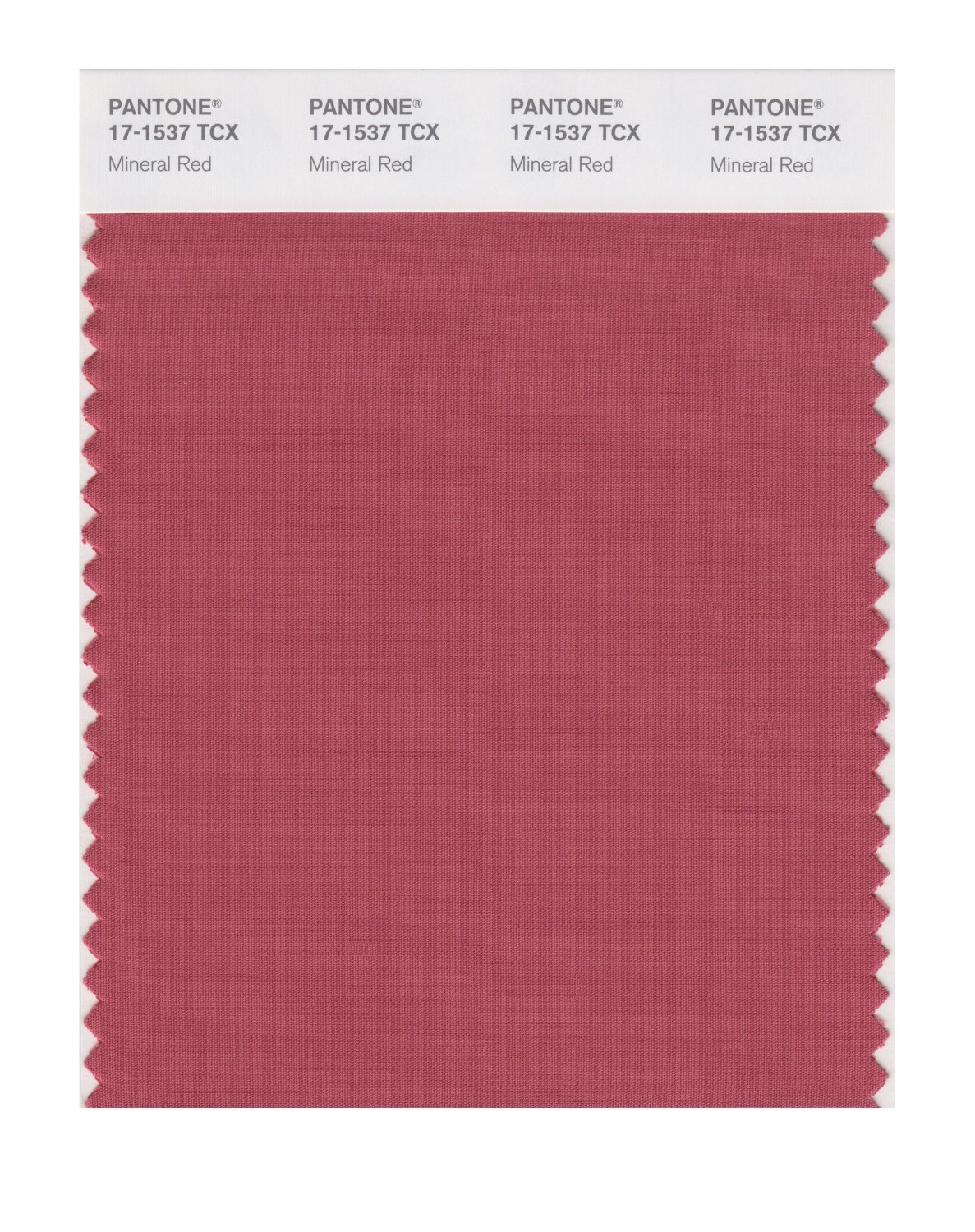 Pantone Cotton Swatch 17-1537 Mineral Red