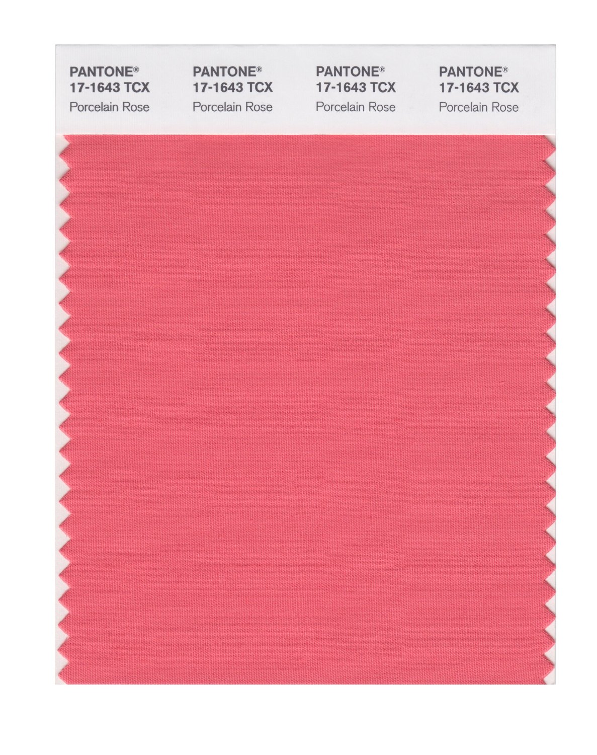 Pantone Cotton Swatch 17-1643 Porcelain Rose