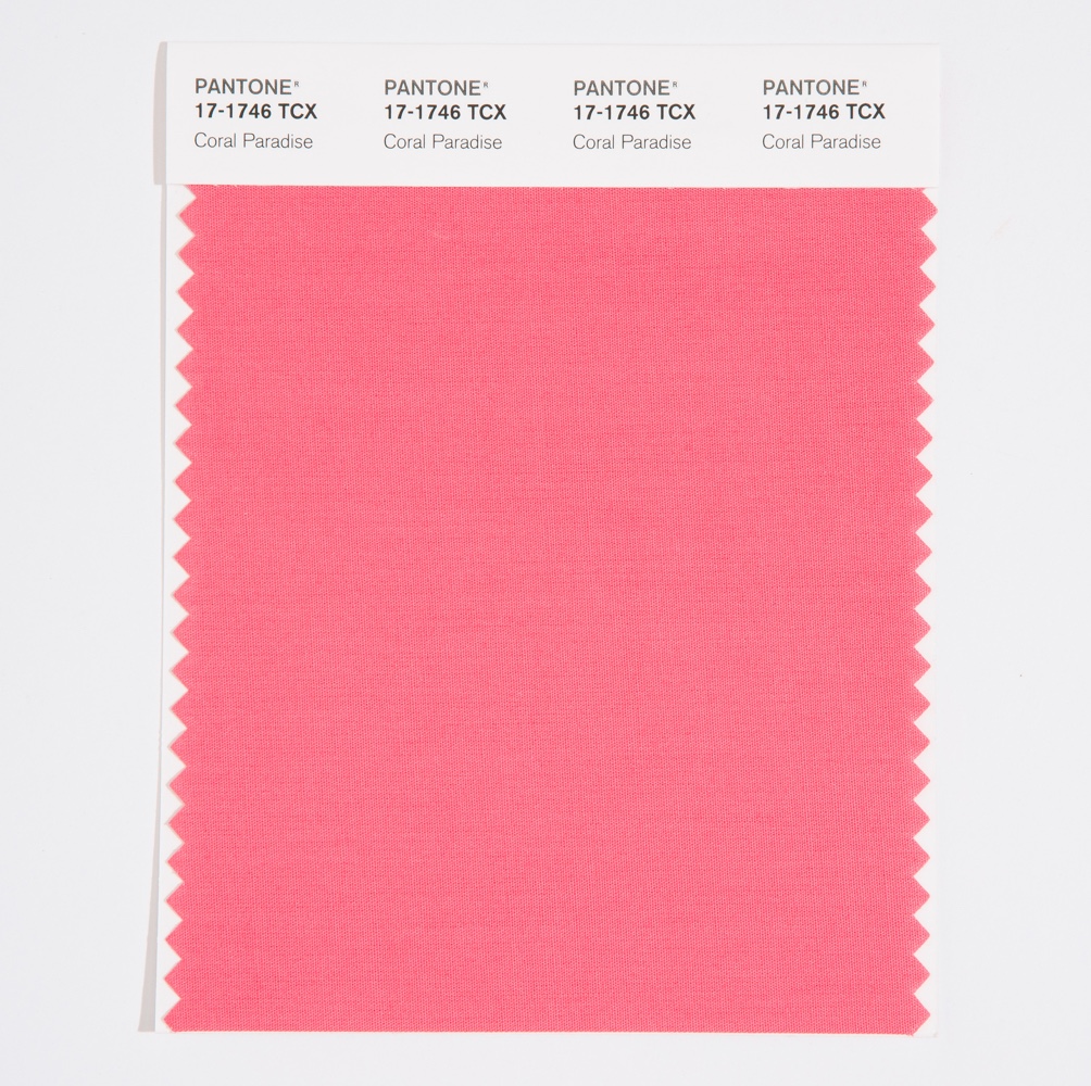 Pantone Cotton Swatch 17-1746 Coral Paradise