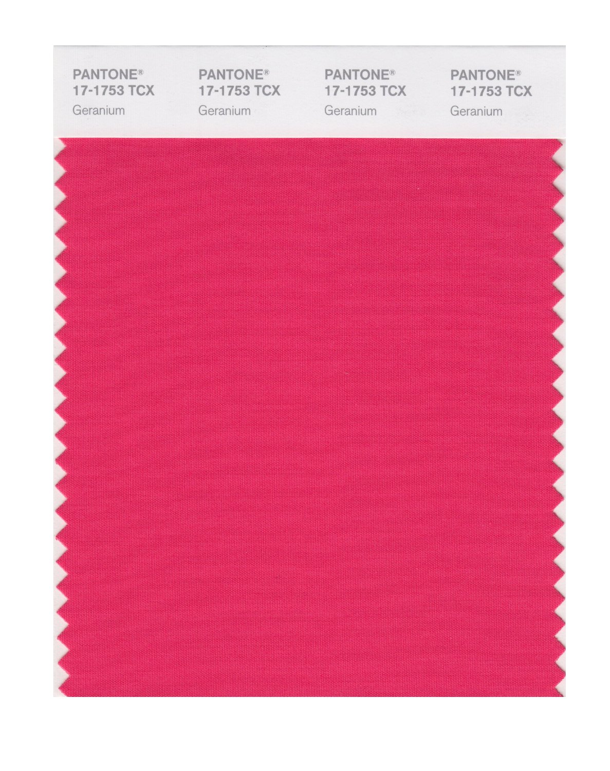 Pantone Cotton Swatch 17-1753 Geranium