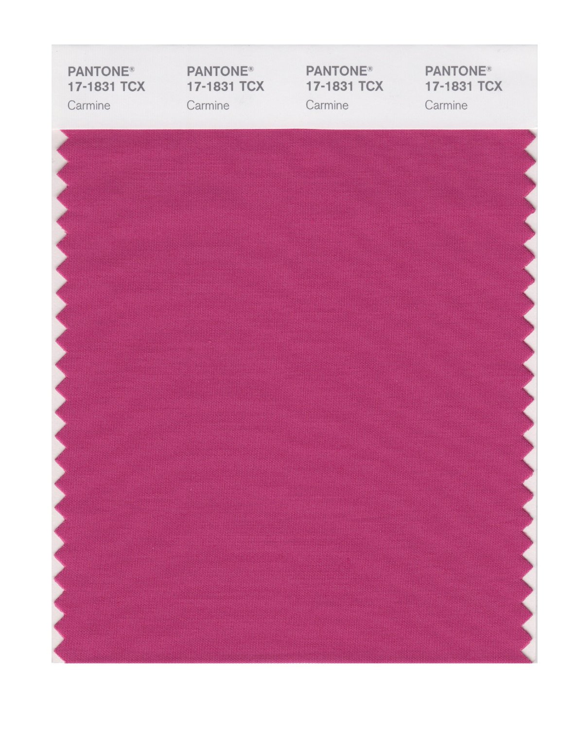 Pantone Cotton Swatch 17-1831 Carmine