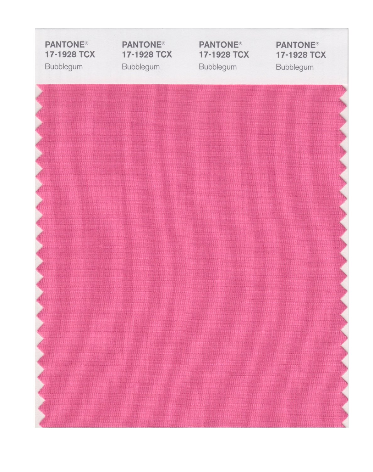 Pantone Cotton Swatch 17-1928 Bubblegum