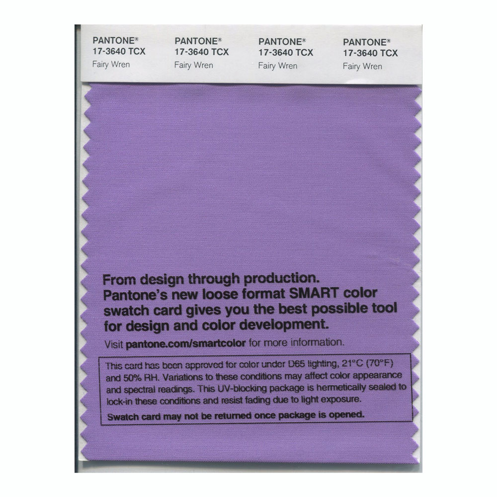 Pantone Cotton Swatch 17-3640 Fairy Wren