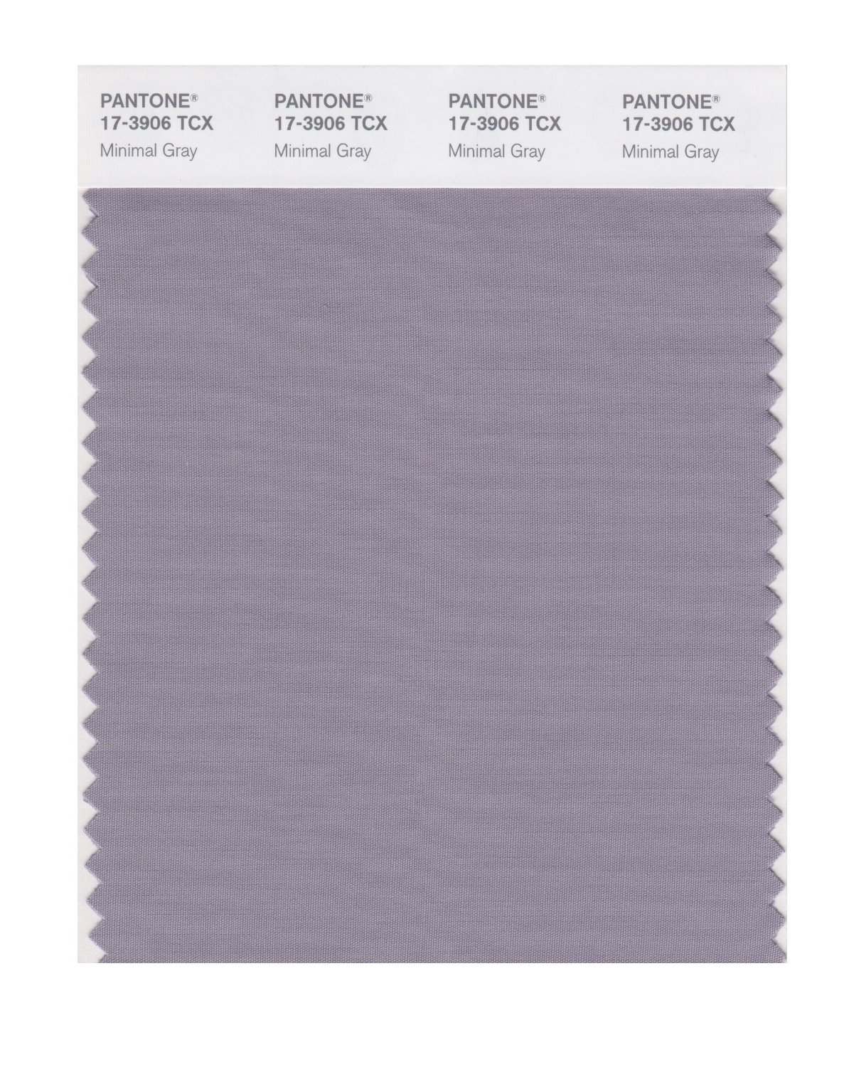 Pantone Cotton Swatch 17-3906 Minimal Gray