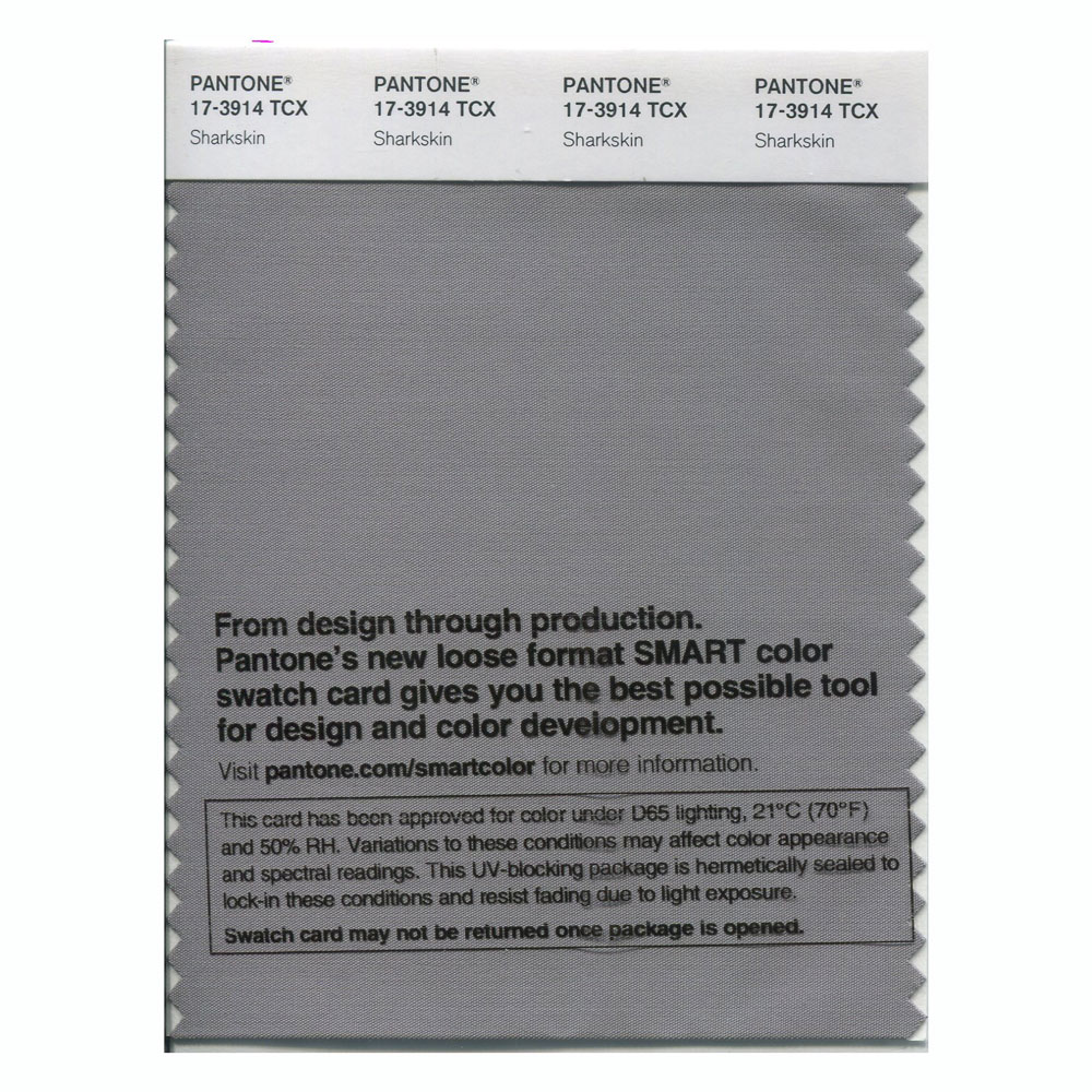 Pantone Cotton Swatch 17-3914 Sharkskin