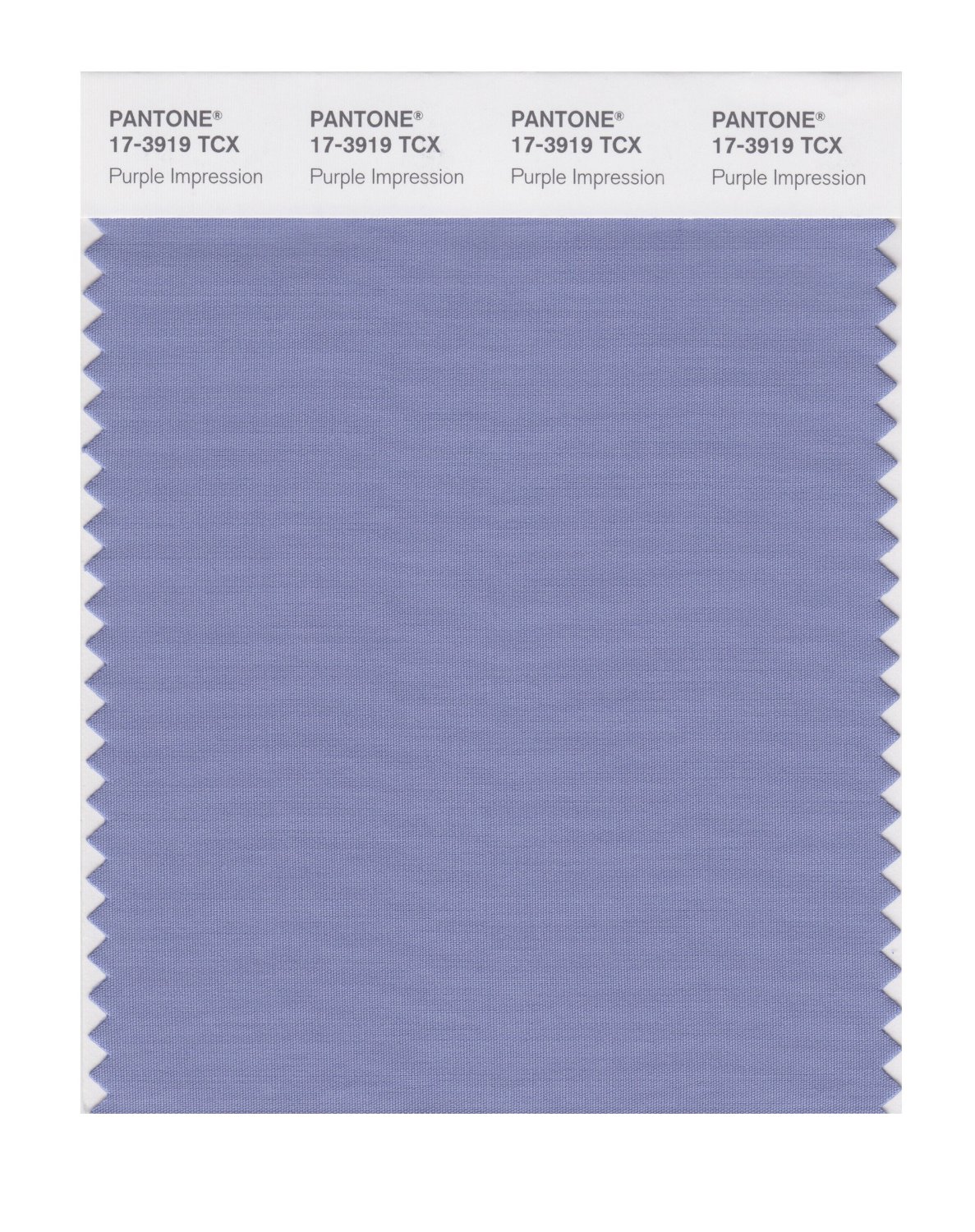 Pantone Cotton Swatch 17-3919 Purple Impressi