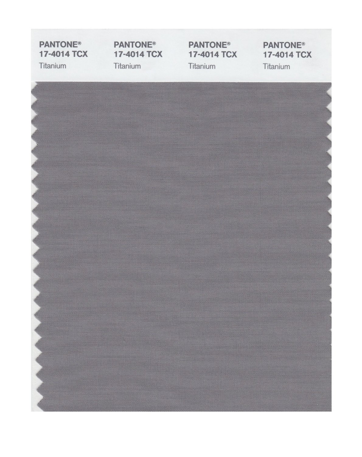 Pantone Cotton Swatch 17-4014 Titanium