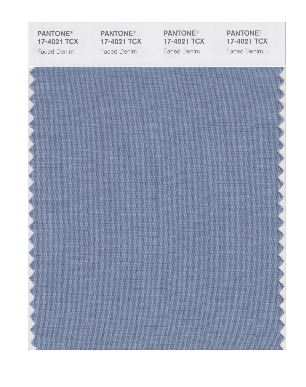 Pantone Cotton Swatch 17-4021 Faded Denim