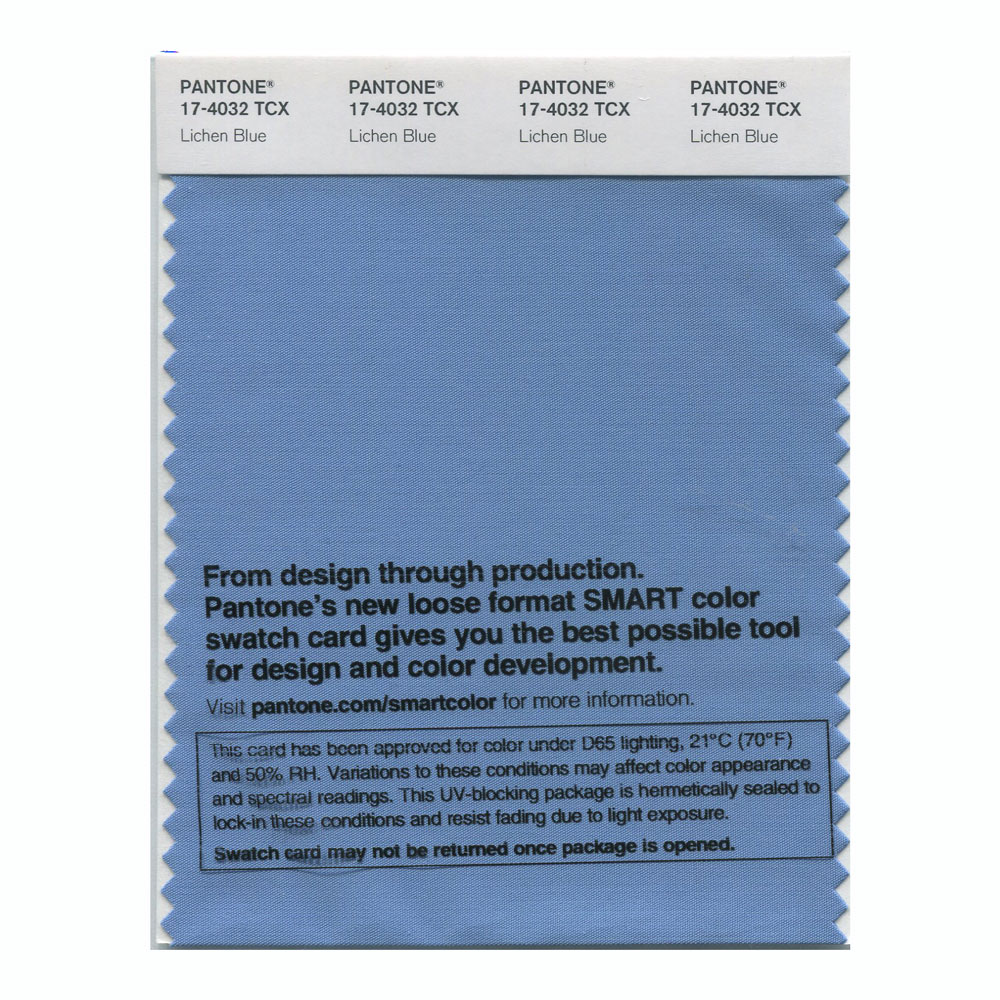 Pantone Cotton Swatch 17-4032 Lichen Blue