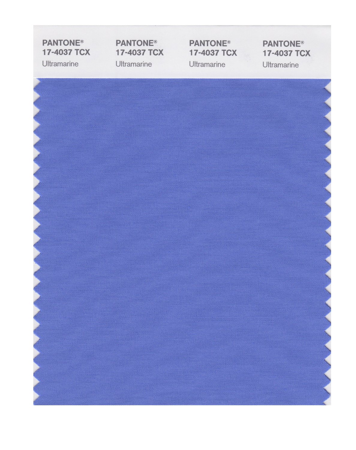 Pantone Cotton Swatch 17-4037 Ultramarine