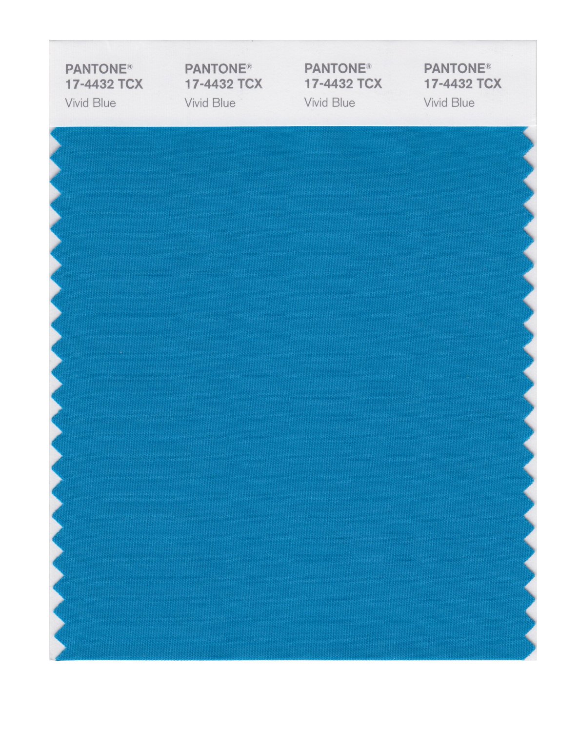 Pantone Cotton Swatch 17-4432 Vivid Blue