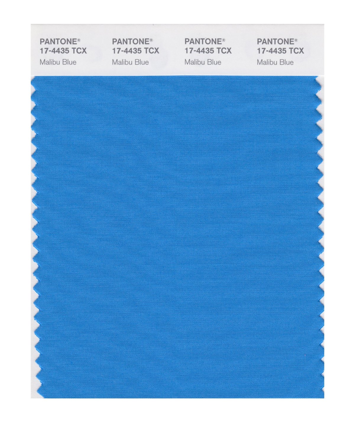 Pantone Cotton Swatch 17-4435 Malibu Blue