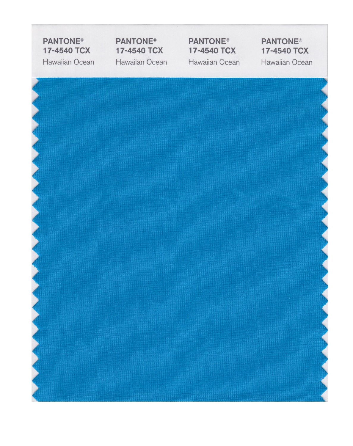 Pantone Cotton Swatch 17-4540 Hawaiian Ocean