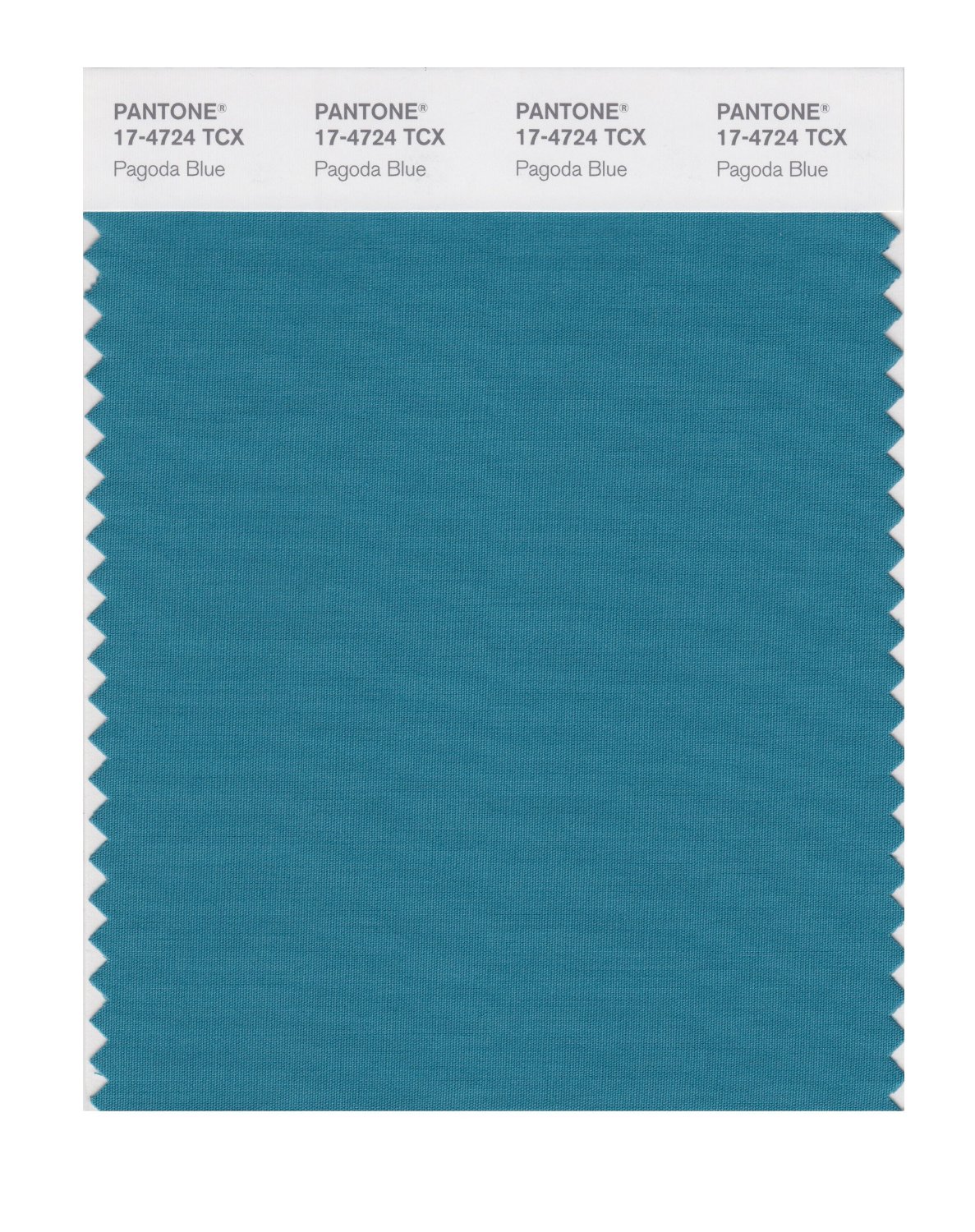 Pantone Cotton Swatch 17-4724 Pagoda Blue