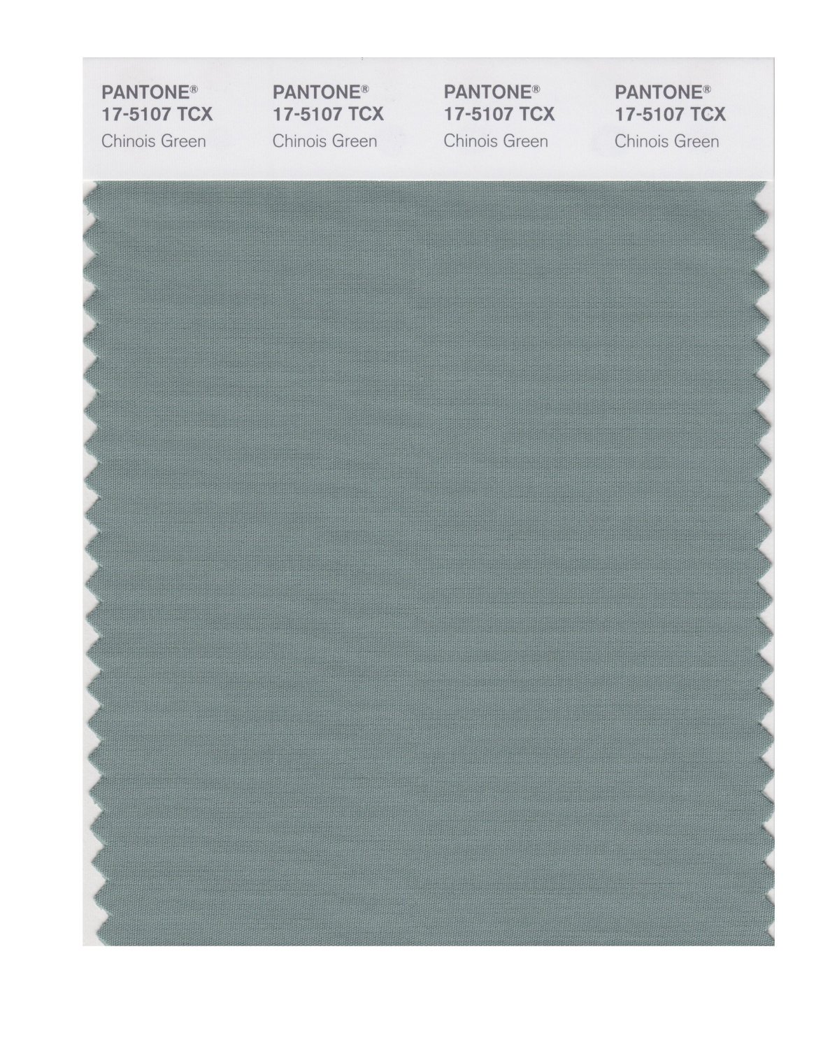 Pantone Cotton Swatch 17-5107 Chinois Green