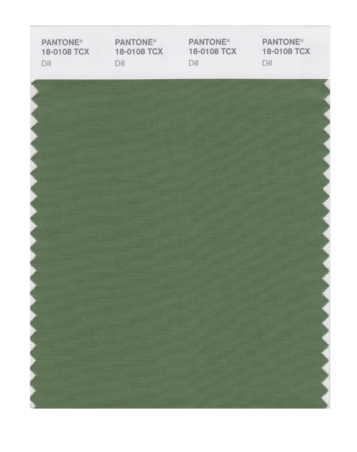 Pantone Cotton Swatch 18-0108 Dill