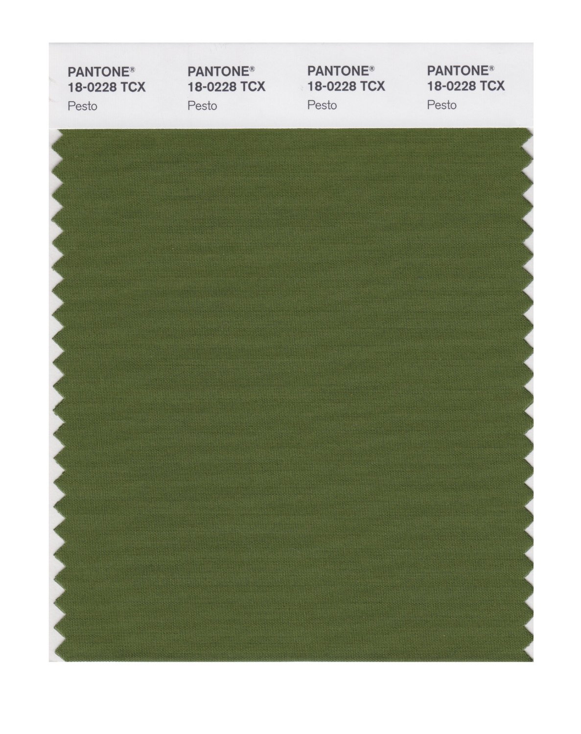 Pantone Cotton Swatch 18-0228 Pesto