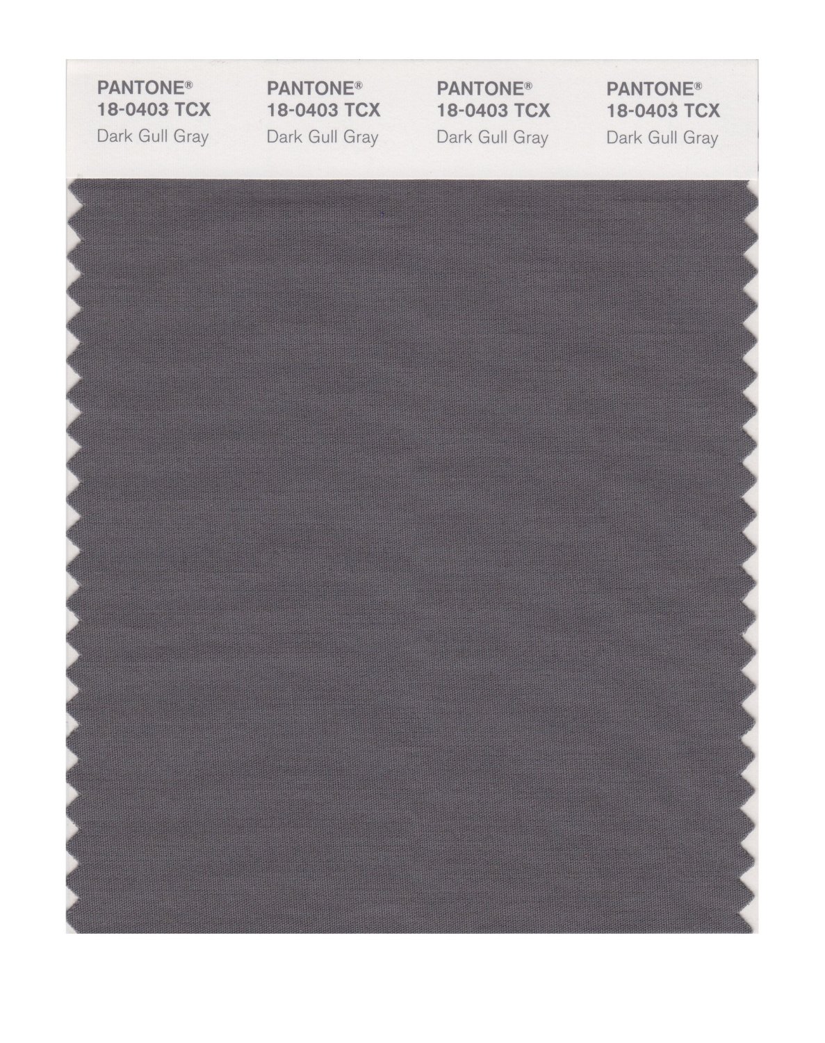 Pantone Cotton Swatch 18-0403 Dark Gull Gray