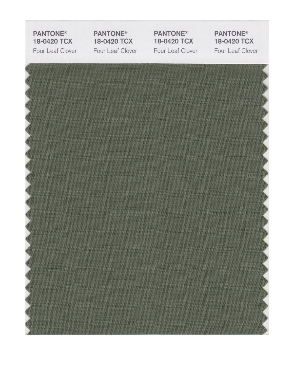 Pantone Cotton Swatch 18-0420 Four Leaf Clove