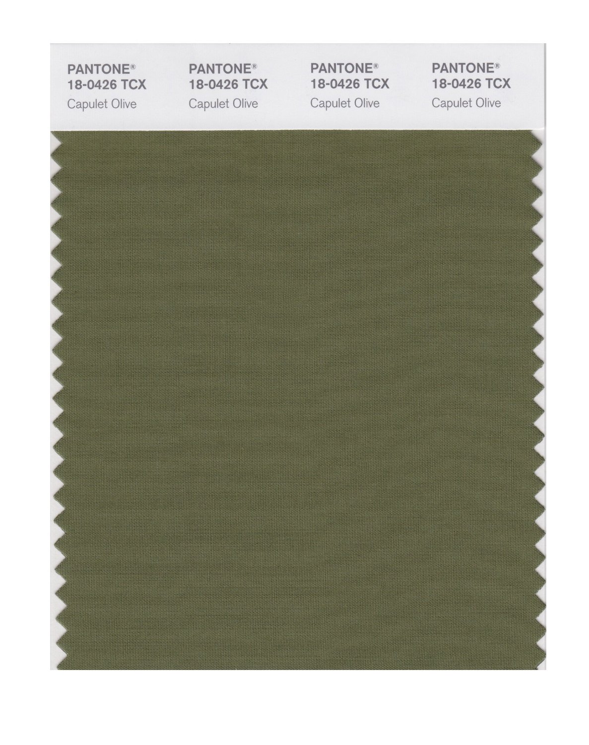 Pantone Cotton Swatch 18-0426 Capulet Olive