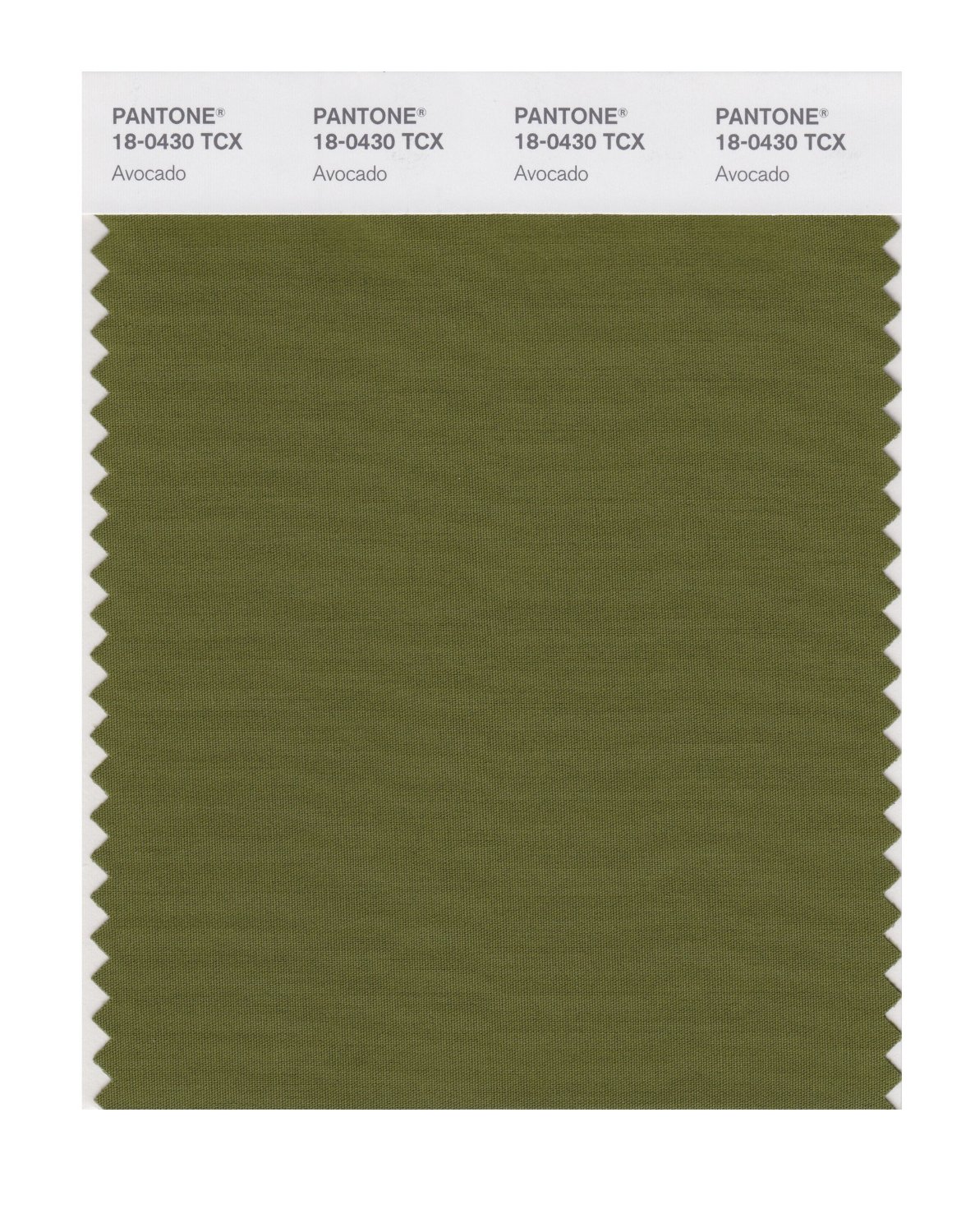 Pantone Cotton Swatch 18-0430 Avocado