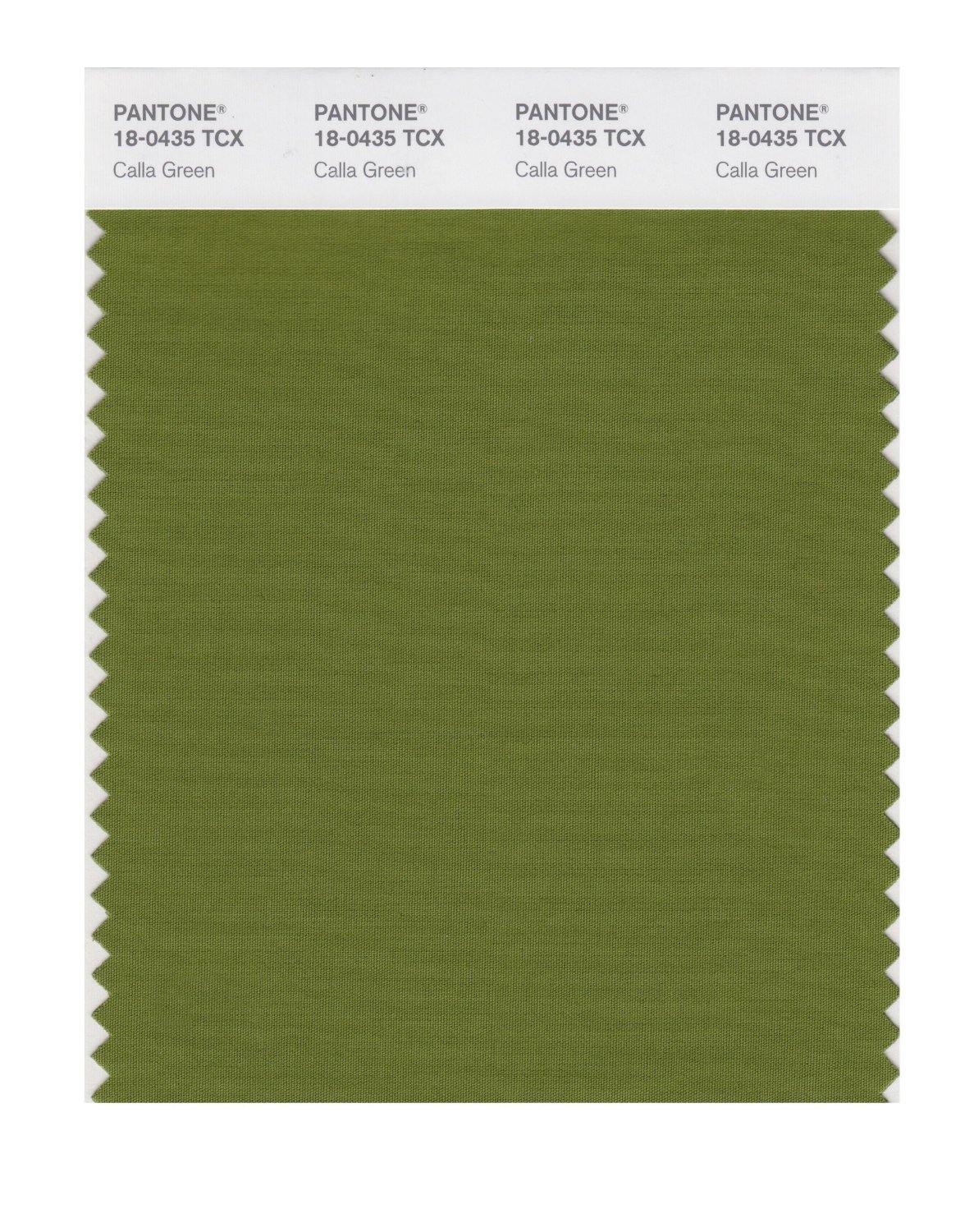 Pantone Cotton Swatch 18-0435 Calla Green