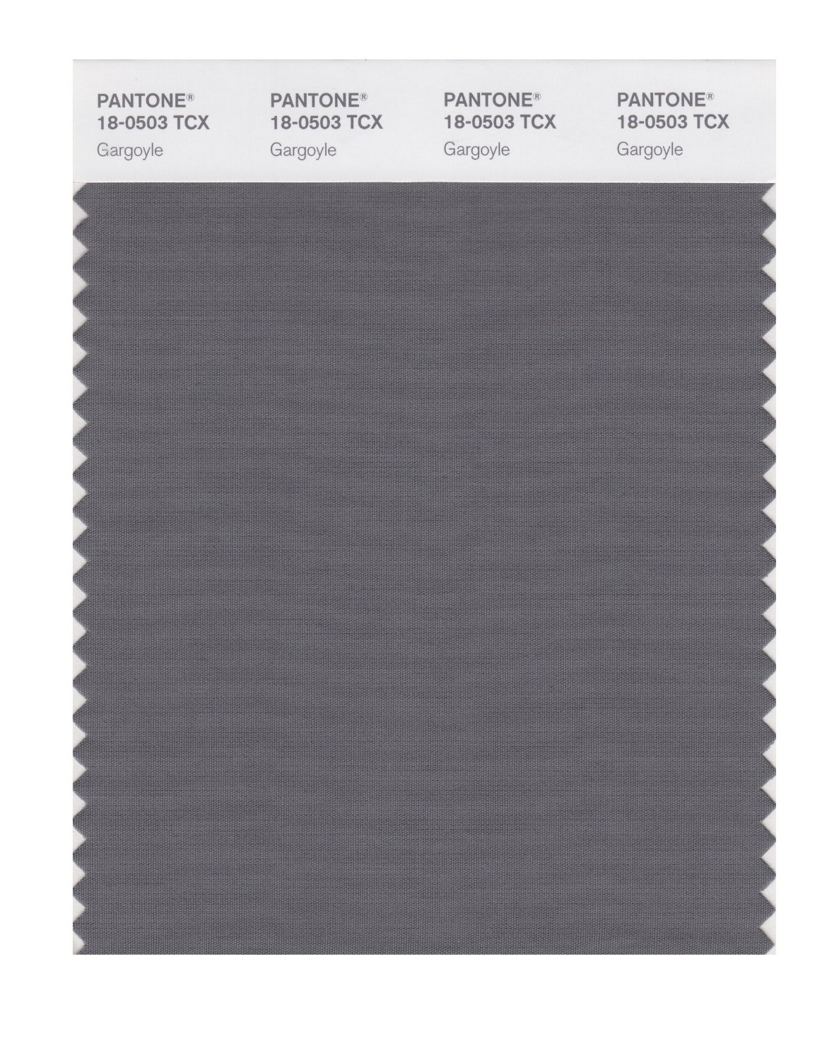 Pantone Cotton Swatch 18-0503 Gargoyle