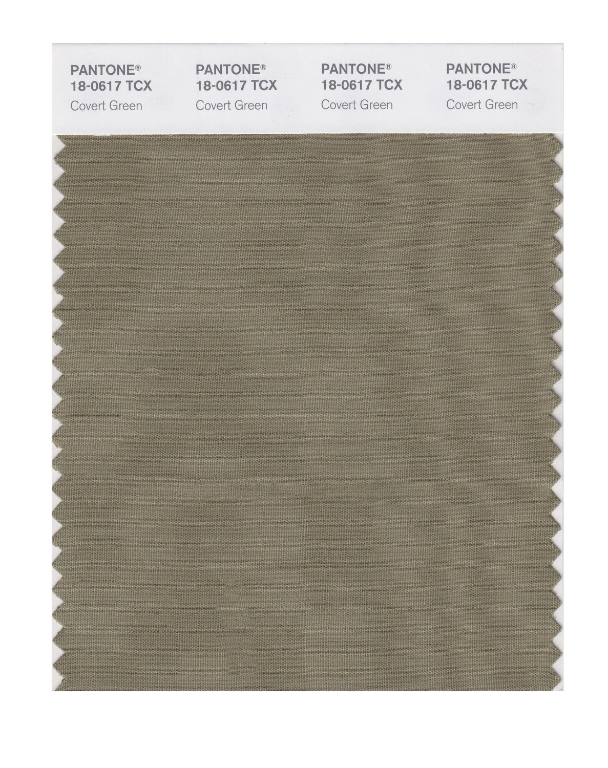 Pantone Cotton Swatch 18-0617 Covert Green