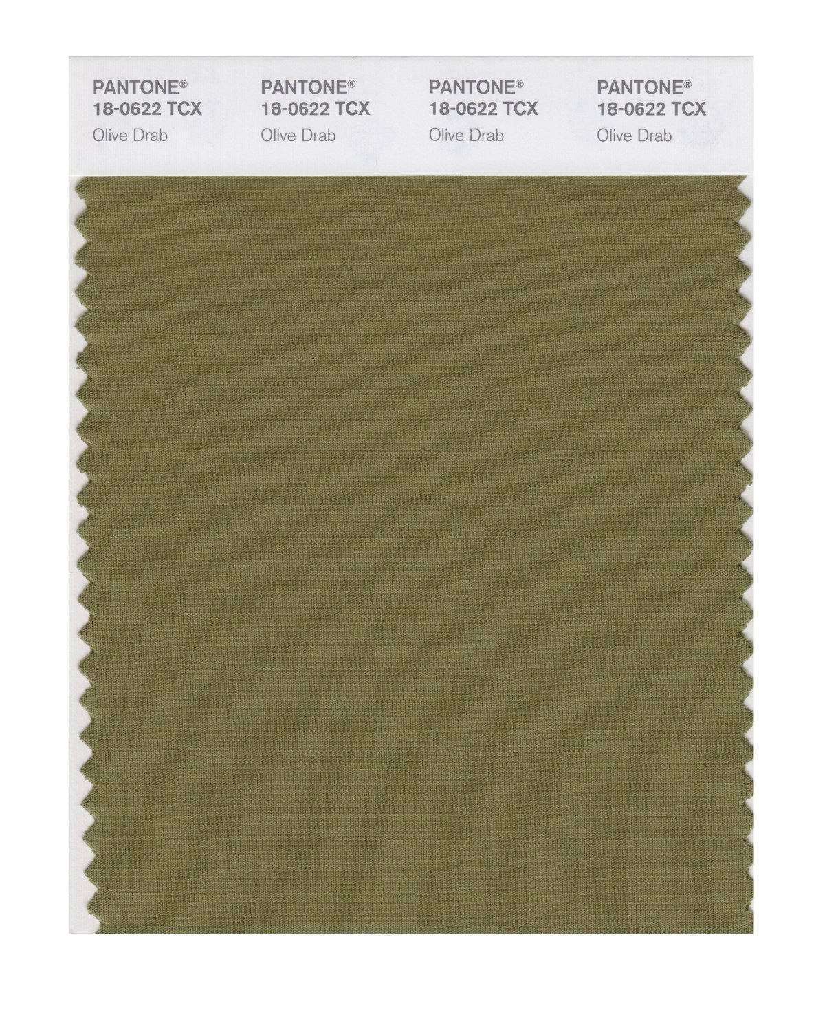 Pantone Cotton Swatch 18-0622 Olive Drab