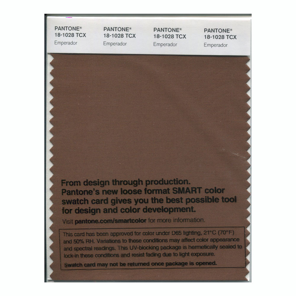 Pantone Cotton Swatch 18-1028 Emperador