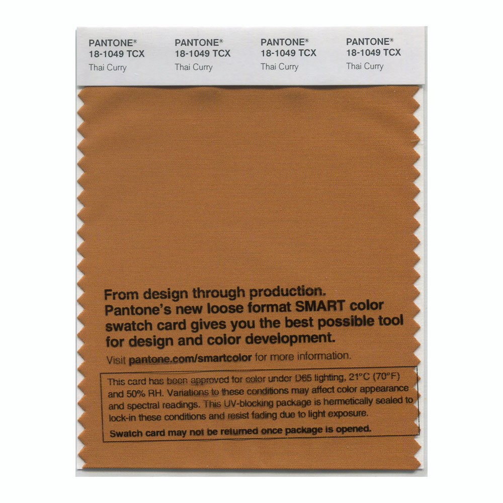 Pantone Cotton Swatch 18-1049 Thai Curry