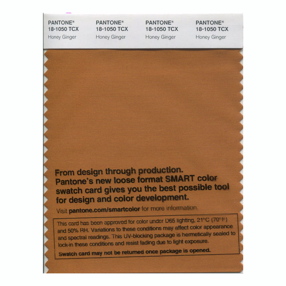 Pantone Cotton Swatch 18-1050 Honey Ginger