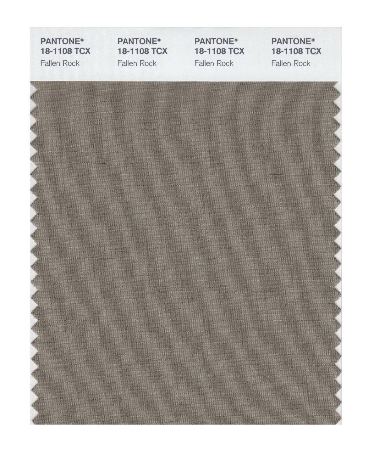 Pantone Cotton Swatch 18-1108 Fallen Rock