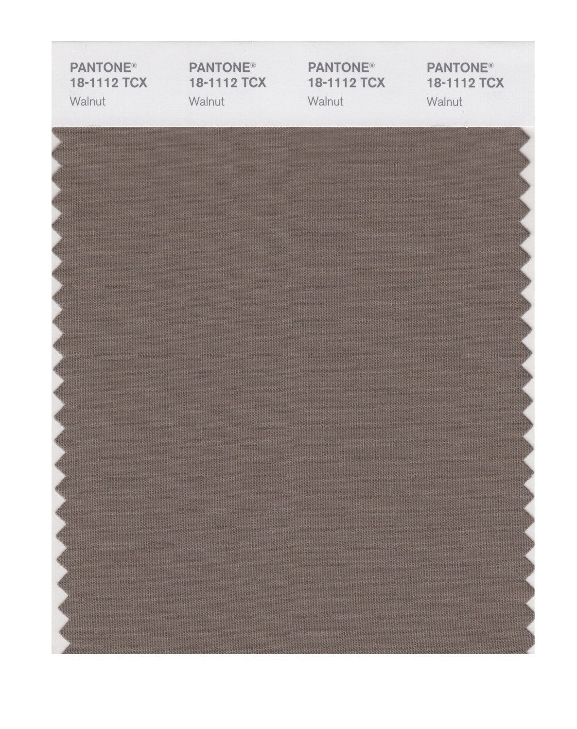 Pantone Cotton Swatch 18-1112 Walnut