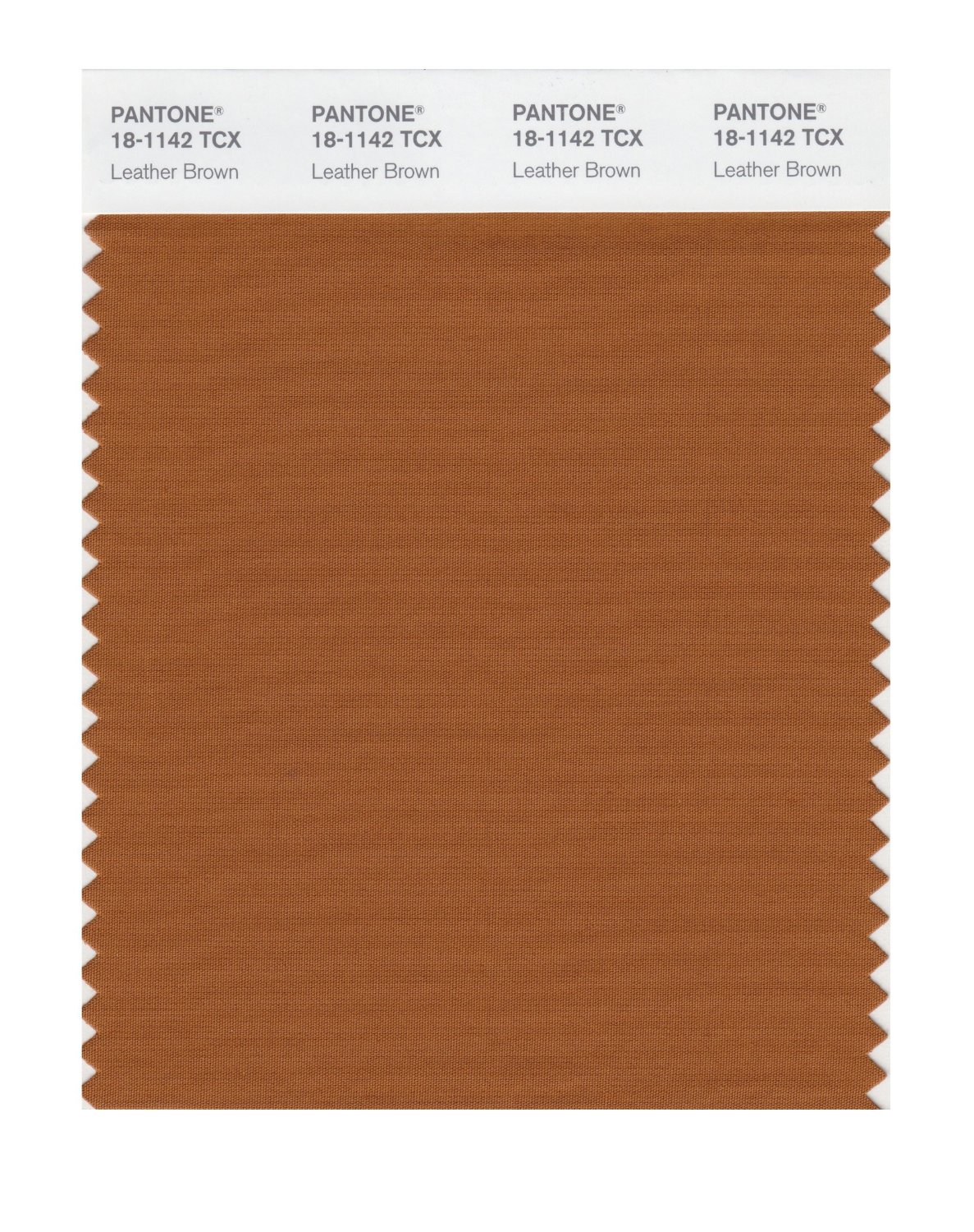 Pantone Cotton Swatch 18-1142 Leather Brown