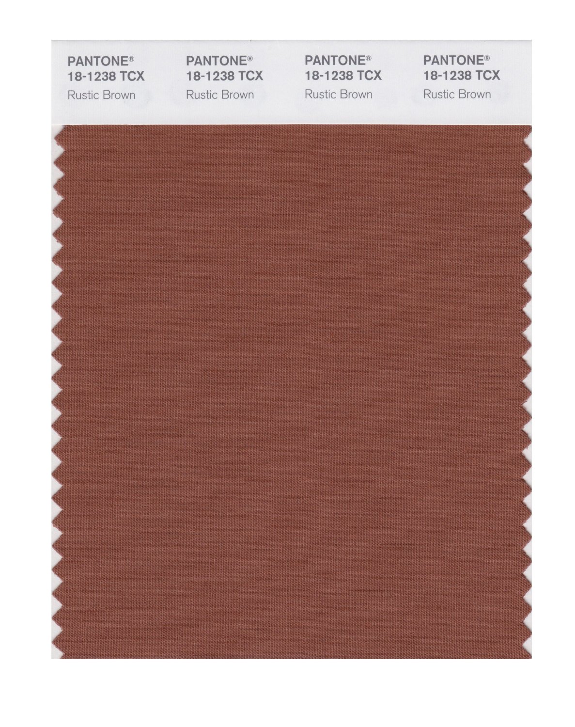Pantone Cotton Swatch 18-1238 Rustic Brown