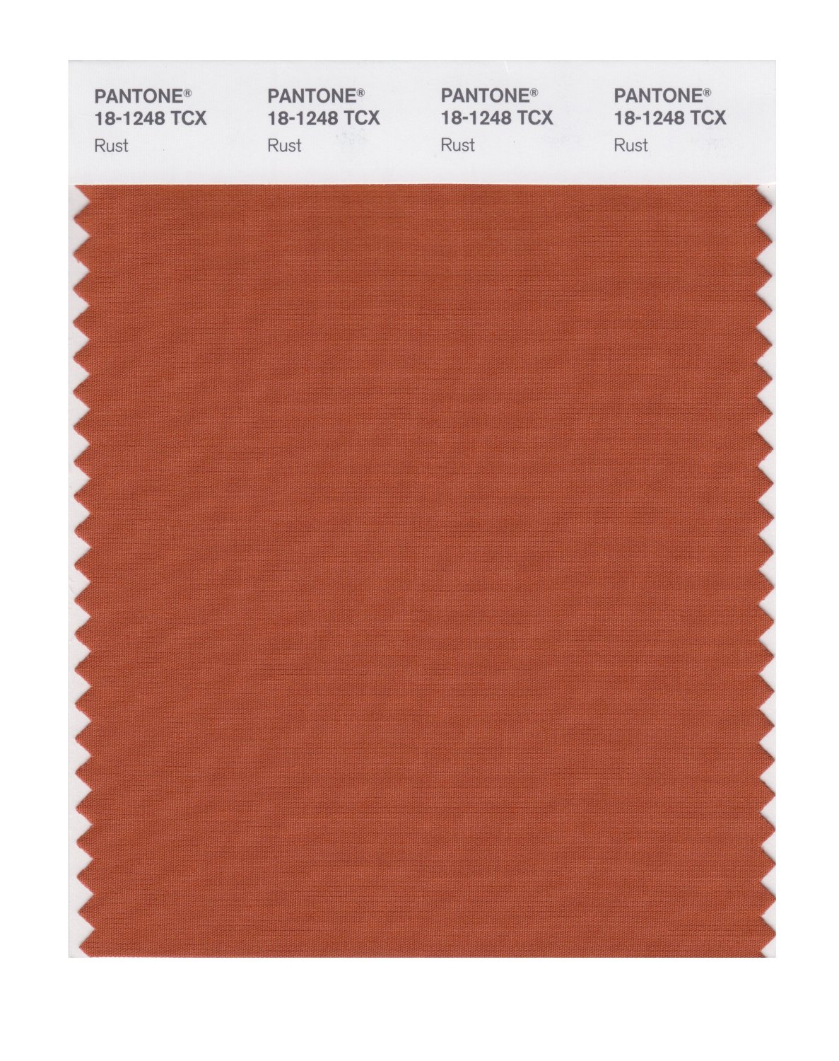 Pantone Cotton Swatch 18-1248 Rust