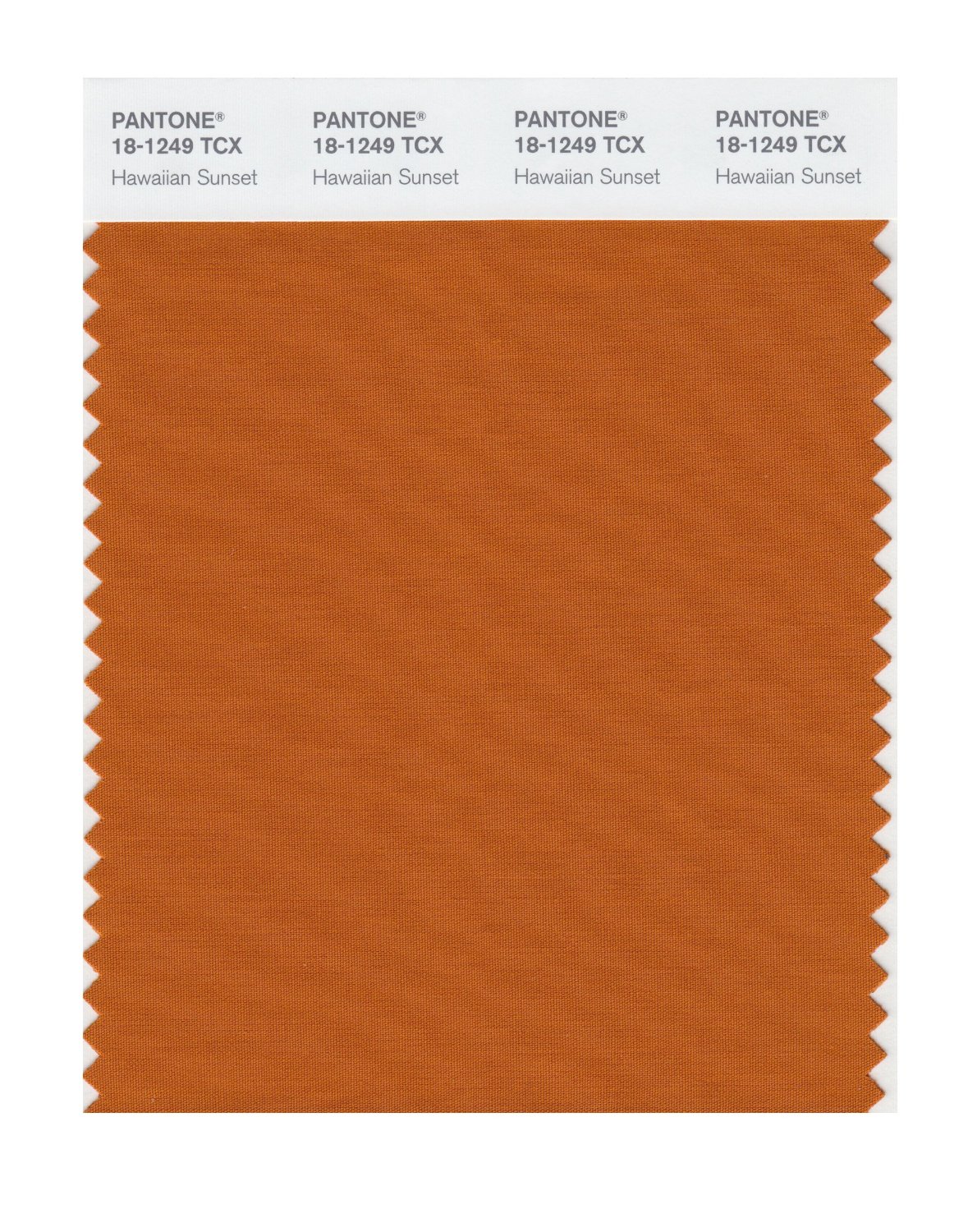 Pantone Cotton Swatch 18-1249 Hawaiian Sunset