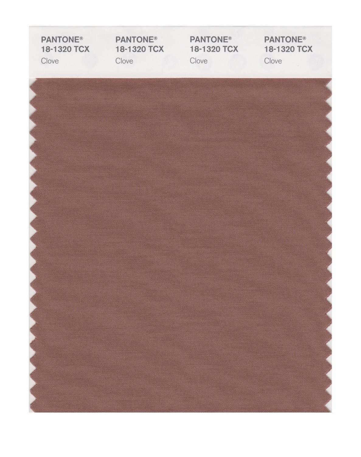 Pantone Cotton Swatch 18-1320 Clove