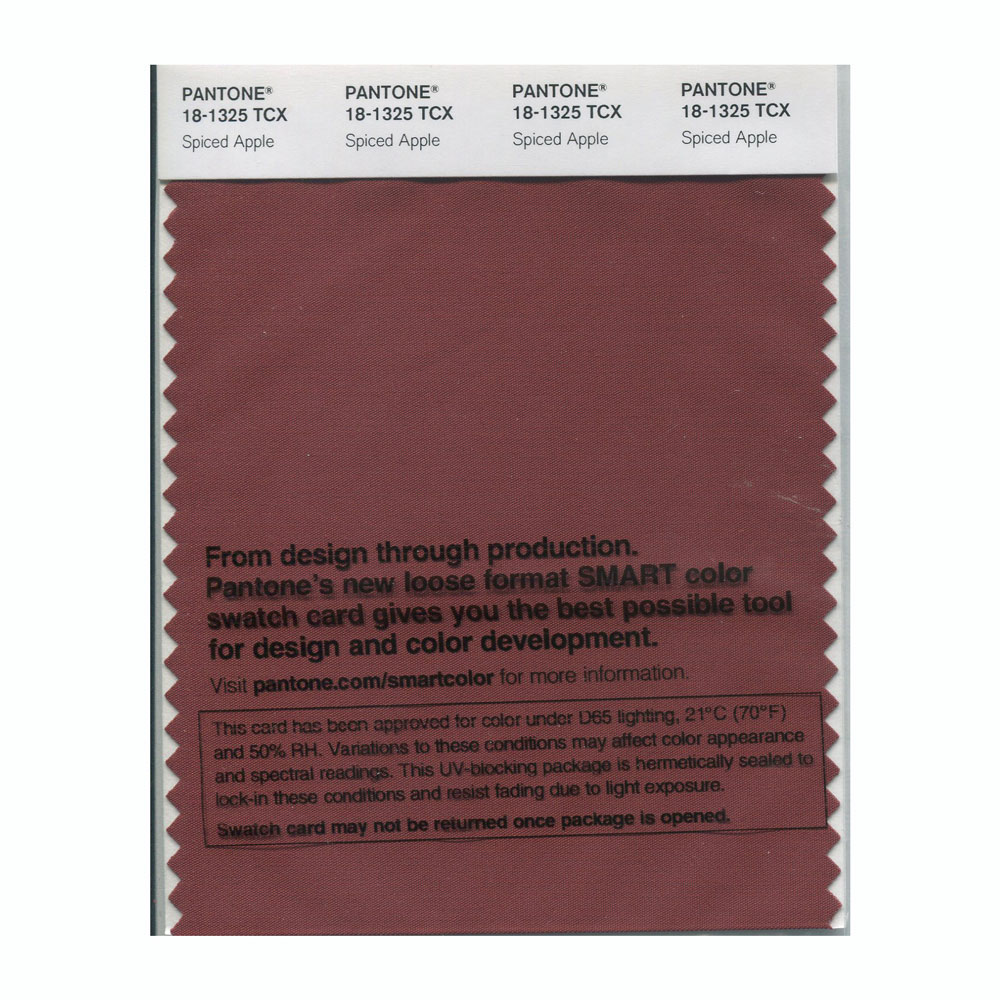 Pantone Cotton Swatch 18-1325 Spiced Apple