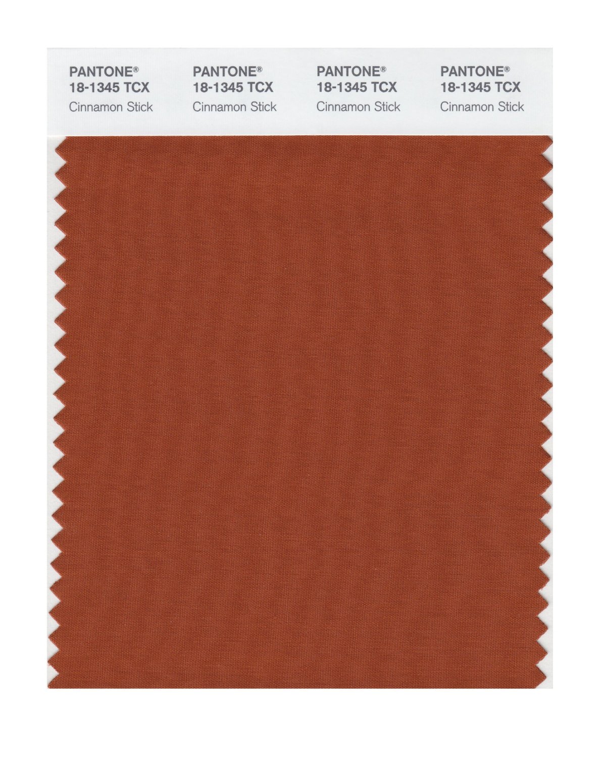 Pantone Cotton Swatch 18-1345 Cinnamon Stick