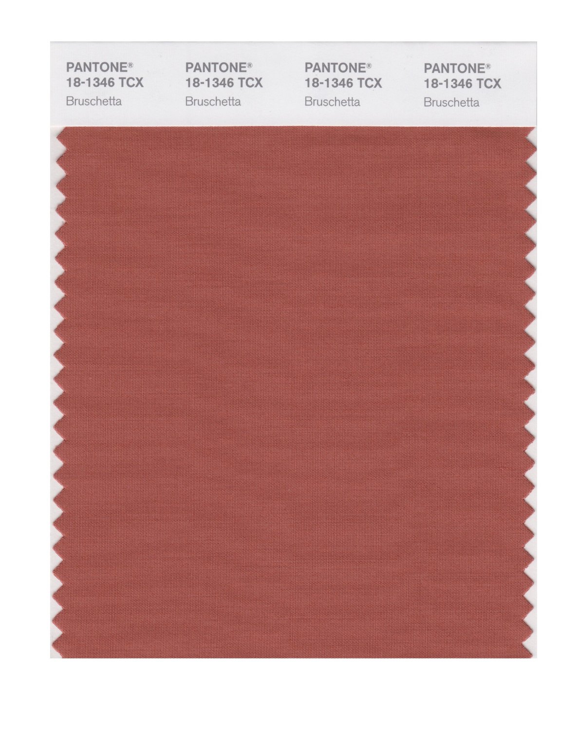 Pantone Cotton Swatch 18-1346 Bruschetta