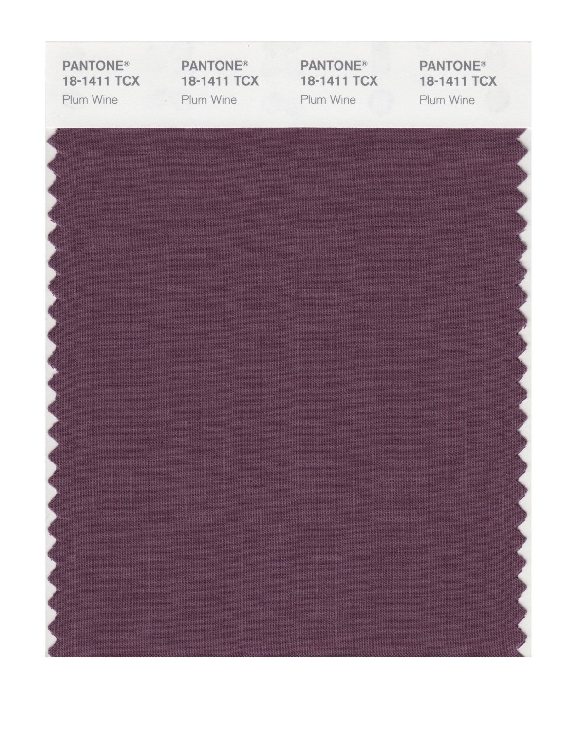 Pantone Cotton Swatch 18-1411 Plum Wine