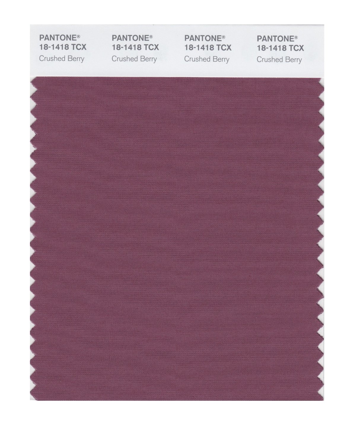Pantone Cotton Swatch 18-1418 Crushed Berry