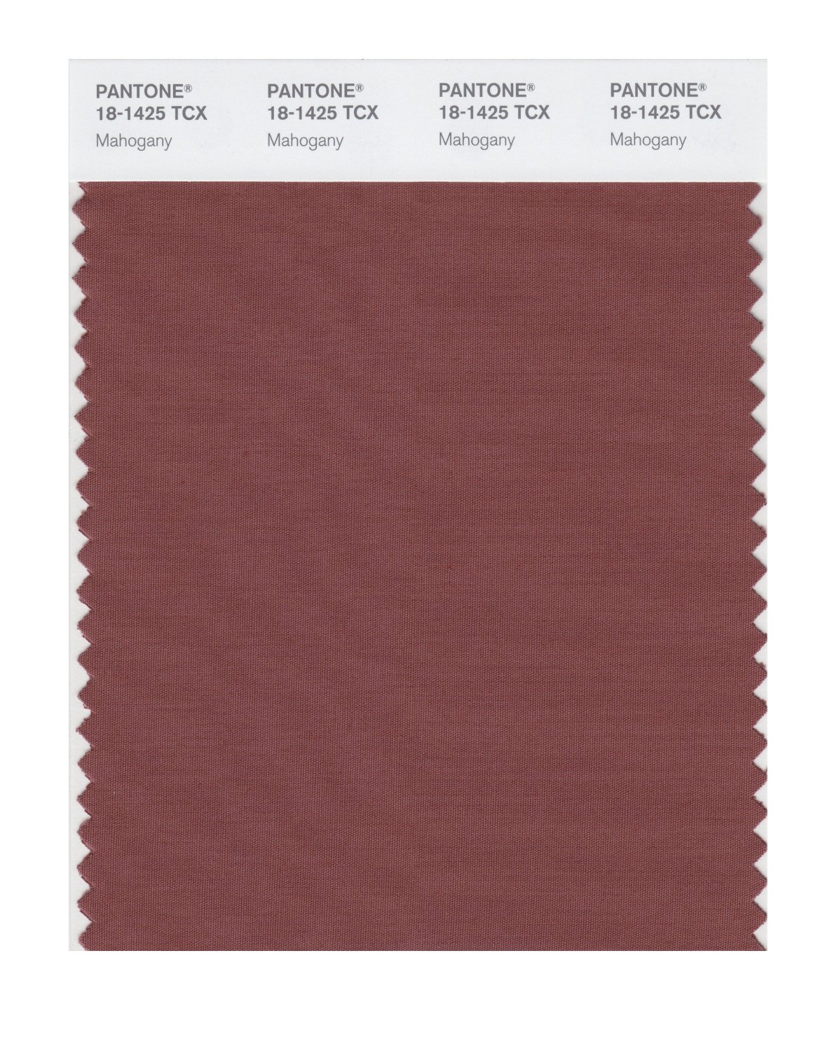 Pantone Cotton Swatch 18-1425 Mahogany